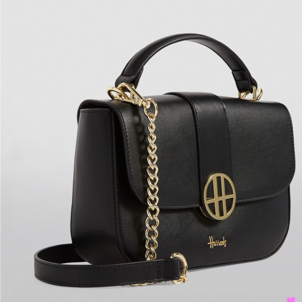 harrods black Belgravia crossbody bag
